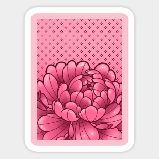 cute pink peony with wallpaper background Sticker